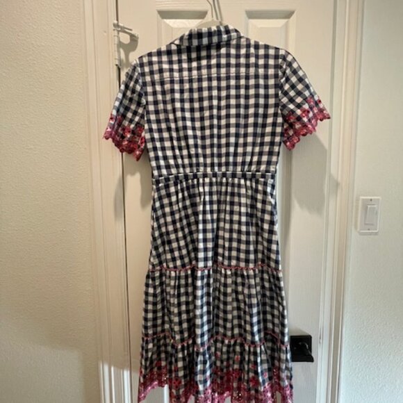 Draper James Dolly Gingham Eyelet Shirt Dress Size 4 - Picture 3 of 8